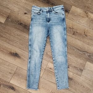 We The Free Light Blue Ultra High Rise Skinny Jeans Faded Casual Premium 28 Boho